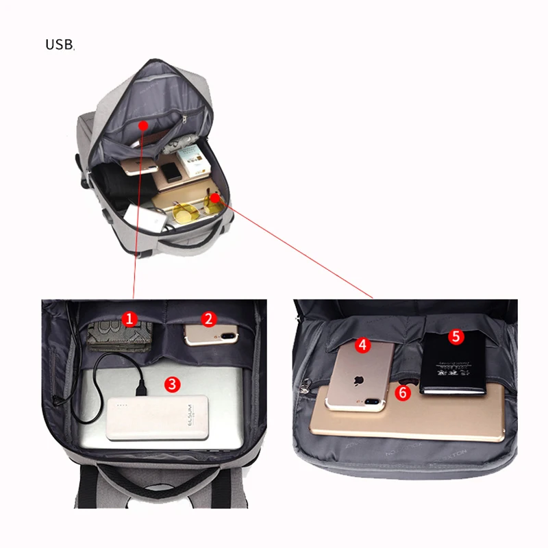 USB Interface Laptop Bag Traveling Business Backpack For Macbook Air 16 Inch Xiaomi computer Backpack Notebook Bag Laptop Case (5)