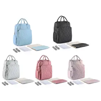 

Waterproof Maternity Diaper Bags Bottle Insulation Bags Large Capacity Travel Baby Mummy Handbag with Urine Pad Stroller Hook