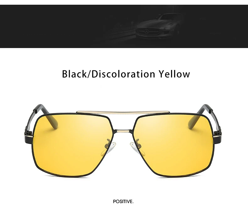 HD очки для ночного вождения, мужские поляризованные фотохромные солнечные очки с желтыми стеклами, очки для ночного видения, очки для вождения, очки для уменьшения бликов