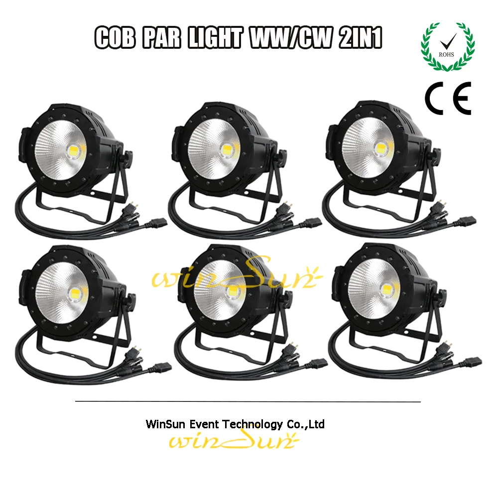 

6 Pack 1PC 2in1 100w COB Led Source Stage LED Par Light Replacement ETC/Spectator Blinder Light/Return Light/Disco Strobe Light