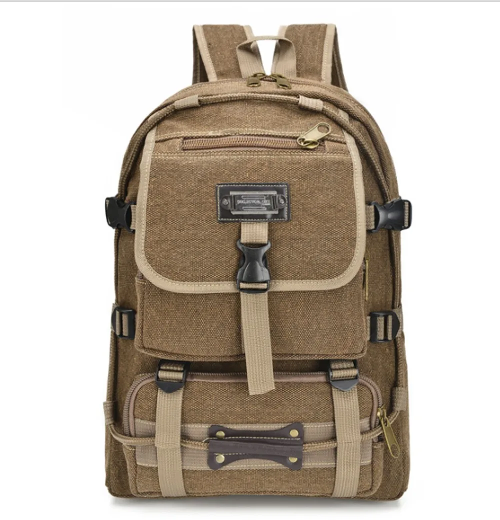 

Men Canvas Military Waterproof bag Backpack Traveling Rucksack Bag Schoolbag mochila Backpacks