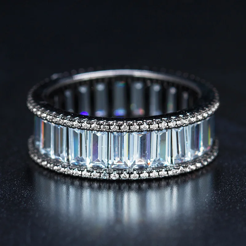 

2019 925 jewelry 3COLOR New Crystal from Swarovskis Angel Girl Simple Ring Round Fire Opal Rings for Women Trendy Engagement