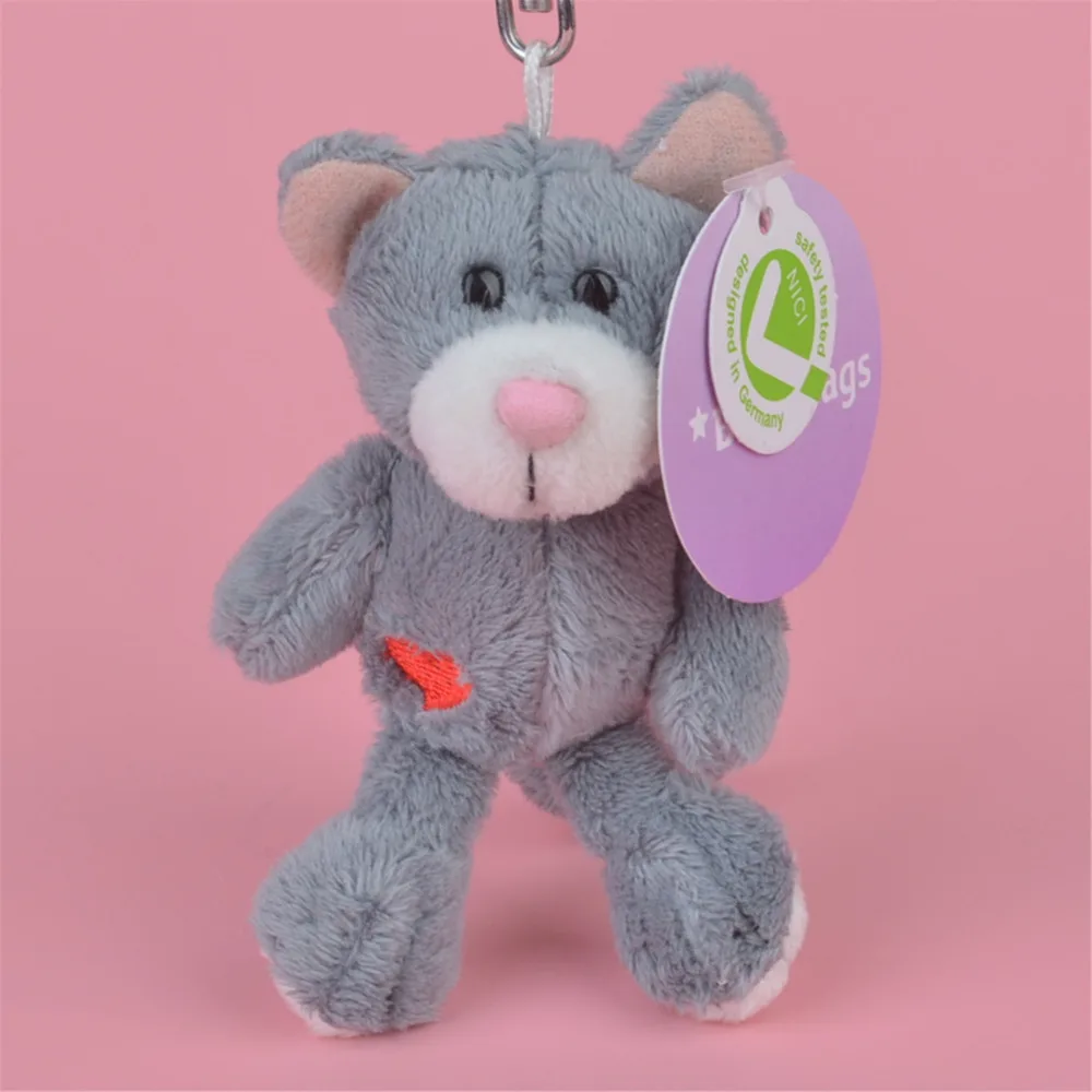 

3 Pcs Grey Color Cat Small Plush Pendant Toy, Kids Doll Keychain / Keyholder Gift Free Shipping