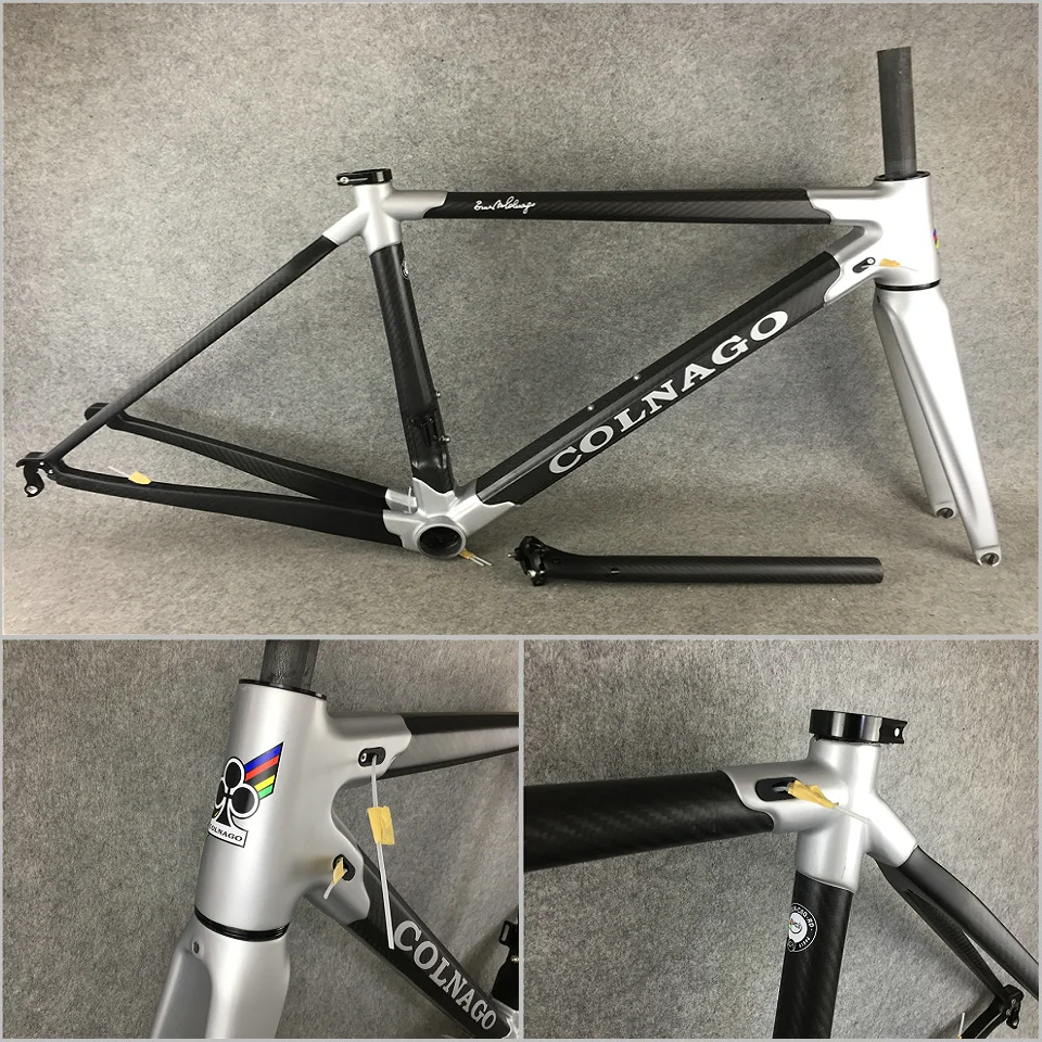 T1000 3K все матовые серебристо черные Colnago C60 карбоновые дорожные рамы для
