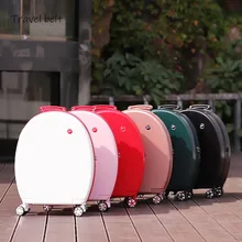 Может сидеть для женщин Корейский чемодан на колёсиках Spinner 20 дюймов высокой емкости модные дорожные сумки пароль кабина чемодан колеса