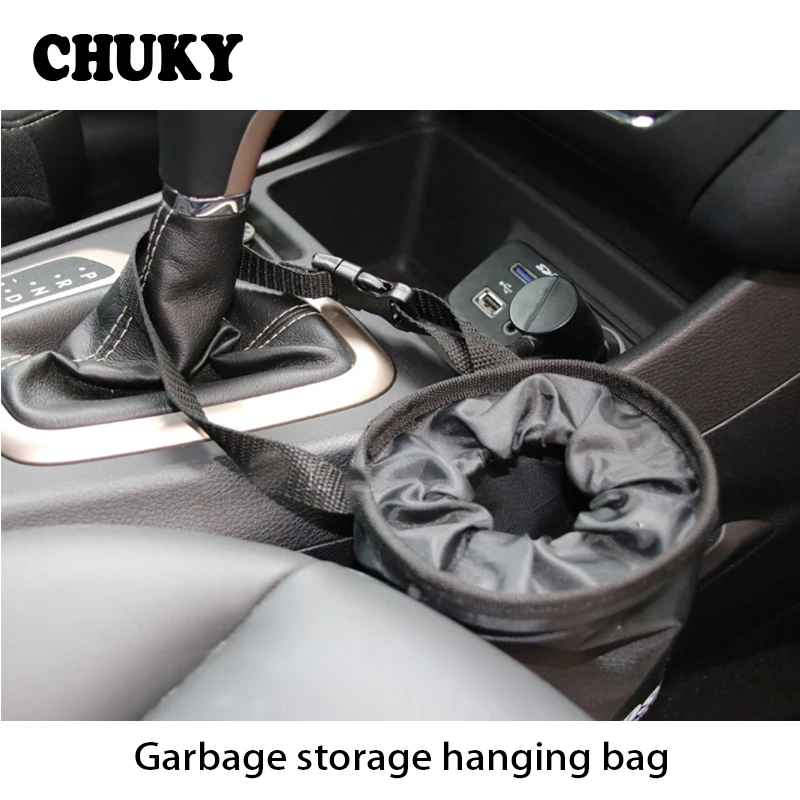 

CHUKY Car Trash Bin Portable Garbage Storage Hanging Bag Accessories For Audi a3 a4 b6 b8 b7 b5 a6 Volkswagen VW Polo Golf 4 5 7