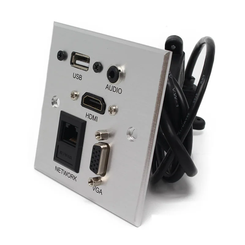 Wall Socket \\ HD HDMI \\ VGA USB NETWORK RJ45 Audio Video Information Outlet Panel /Multimedia Home Hotel Rooms KTV Wall Socket Wall Socket \\ HD HDMI \\ VGA USB NETWORK RJ45 Audio Video Information Outlet Panel /Multimedia Home Hotel Rooms KTV Wall Socket