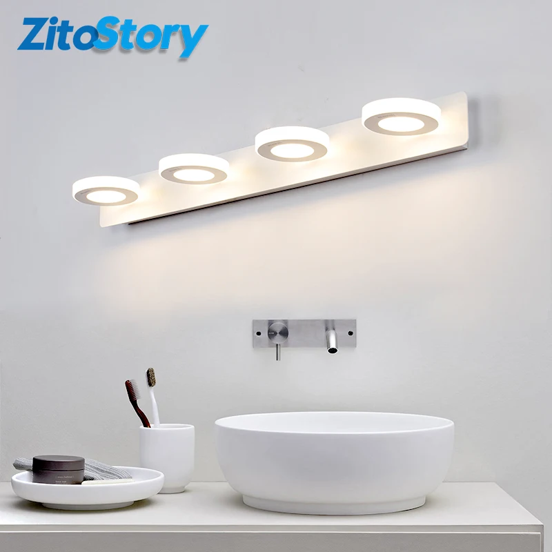 

Nordic White Bathroom LED Wall Lamps Makeup table Wall Lighting Vanity Mirror led Lights Sconces Indoor Home Wall lamp fixtures