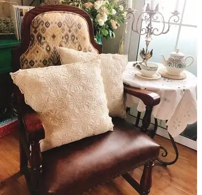 دليل الأوروبية الكروشيه وسادة وسادة غطاء المنزل مكتب أريكة رمي وسادة حالة ل وسادة داخلي