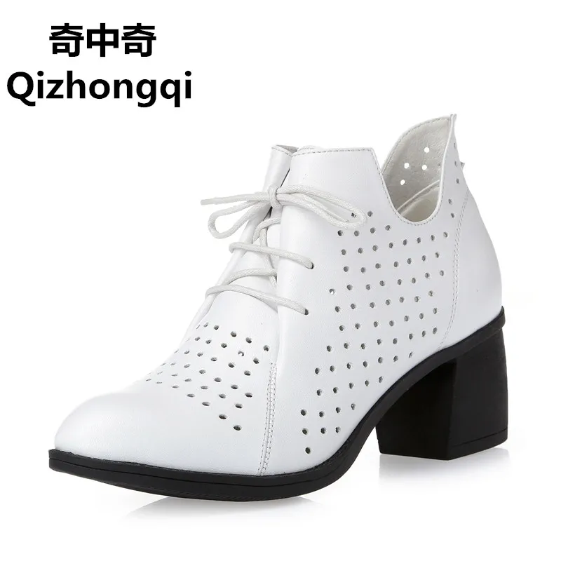 

Plus size 35-43 # hole genuine leather women shoes 2017 spring new comfortable breathable casual high quality shoes female