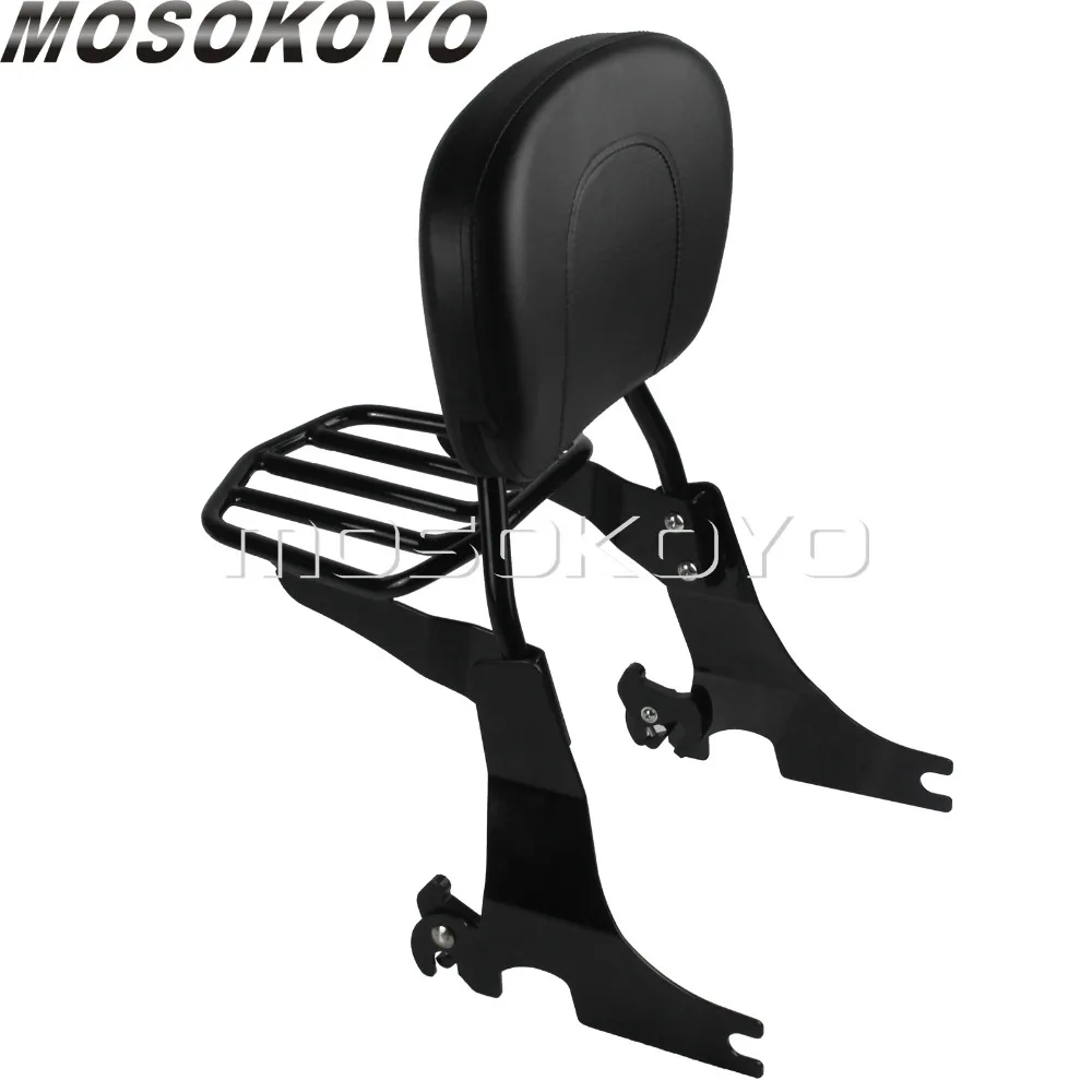 883 1200 Backrest with Rack UP Harley Sportster Detachable Sissy Bar for 04