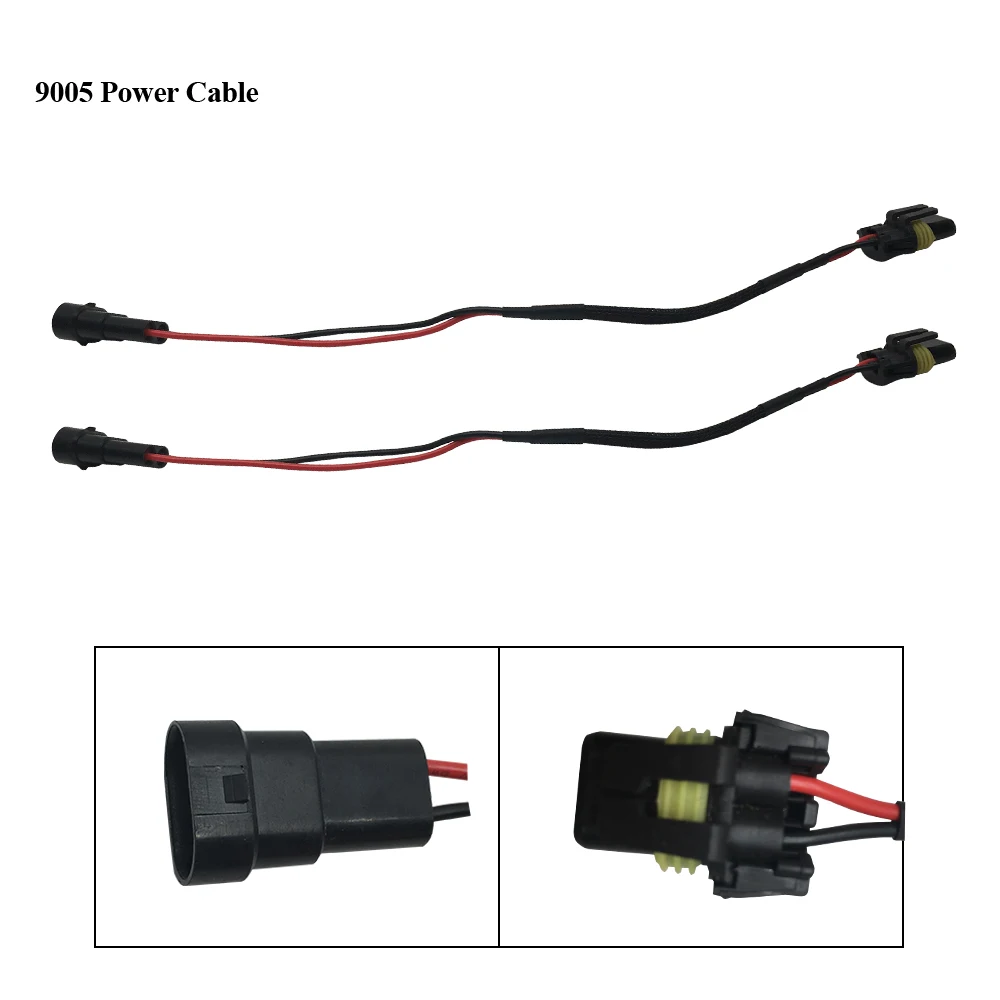 SUKIOTO 1 Pair H1 Power Cable Connector Wire Plug HID Xenon Ballast Input Power Cord Extension Cable Harness H7 9005 9006 H11 H8