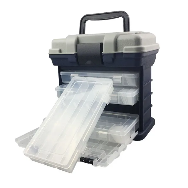 $US $25.59 Loogdeel 4 Layers Handheld Fishing Case High Strength ABS Plastic Fishing Accessories Tackle Tool B