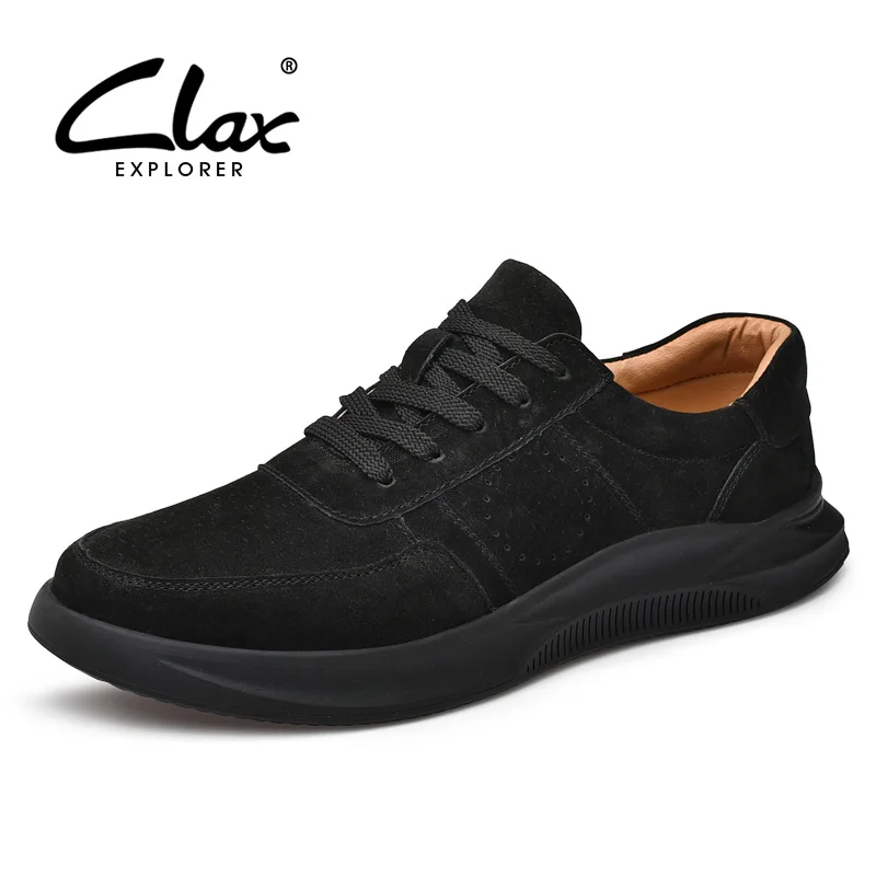 

CLAX Mans Leather Shoes Fashion 2019 Spring Summer Male Casual Shoe Suede Leather Men's Shoe Walking Footwear
