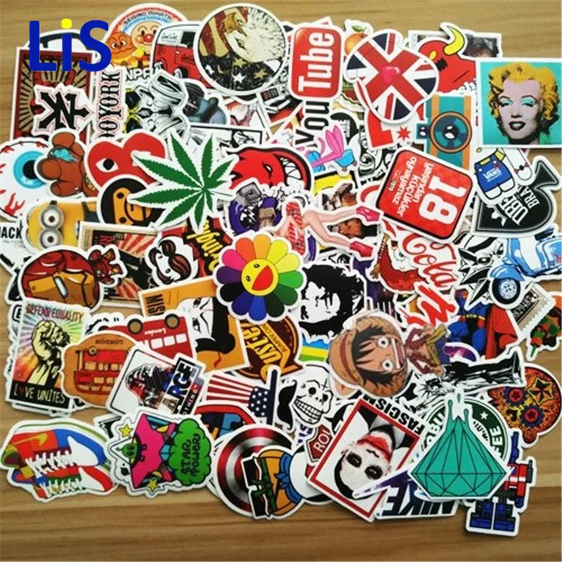

200Pcs Random Stickers for Notebook Scrapboking Stiker for Children Car-Styling Kids Stickers Sheets Toy For Laptop Suitcase