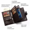 KAVIS Genuine Leather Wallet Men Passport Holder Coin Purse Magic Walet PORTFOLIO MAN Portomonee Mini Vallet Passport Cover ► Photo 2/6