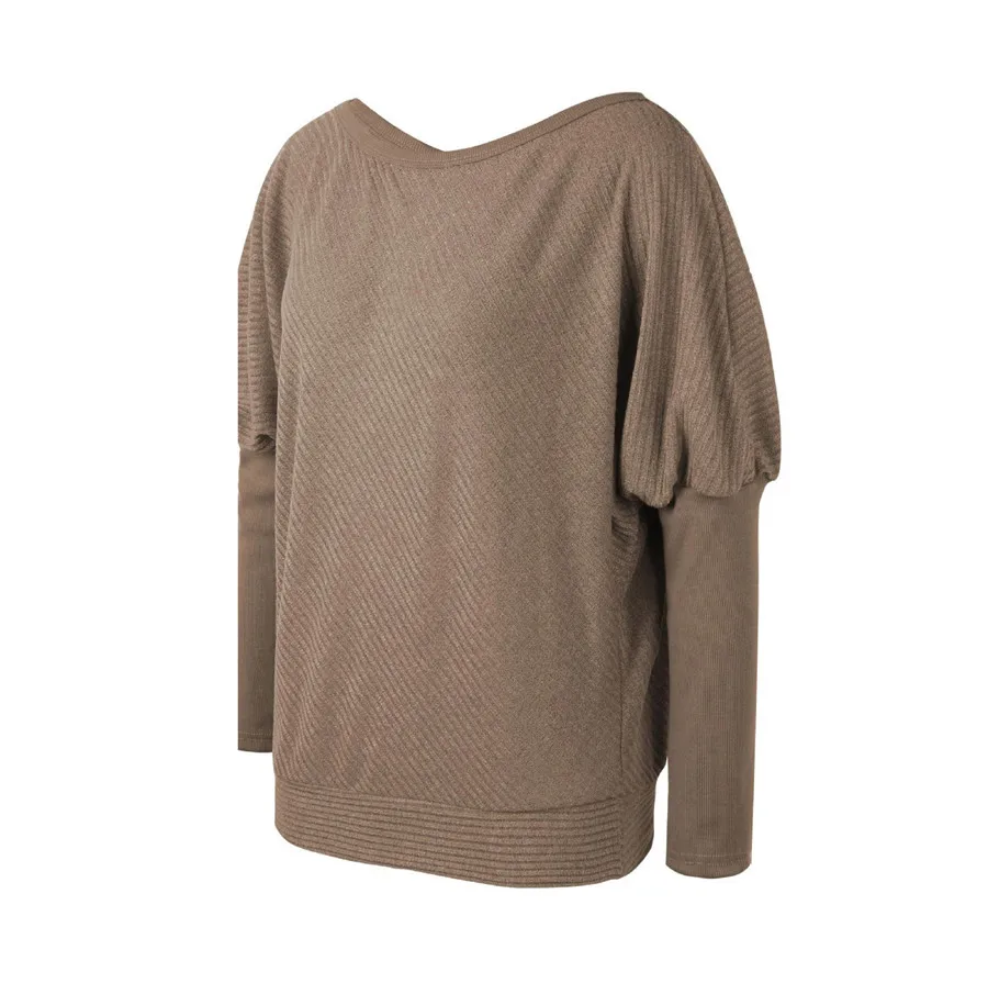 Gladiolus Slash Neck Sexy Autumn Winter Sweater Women 2018  Long Sleeve Loose Casual Long Knitted Pullover Women Sweater Jumpers (39)