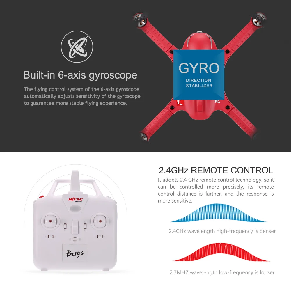 MJX ошибки 3 2,4G 6-оси гироскопа безщеточный независимых Дрон ESC Поддержка C4000 Gopro 3/4 XiaoYi действие Камера Радиоуправляемый квадрокоптер