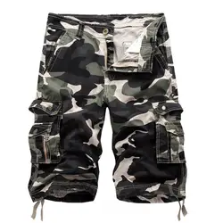 2018 новые мужские повседневные шорты камуфляж карго шорты мужские свободные рабочие шорты мужские военные короткие брюки плюс размер