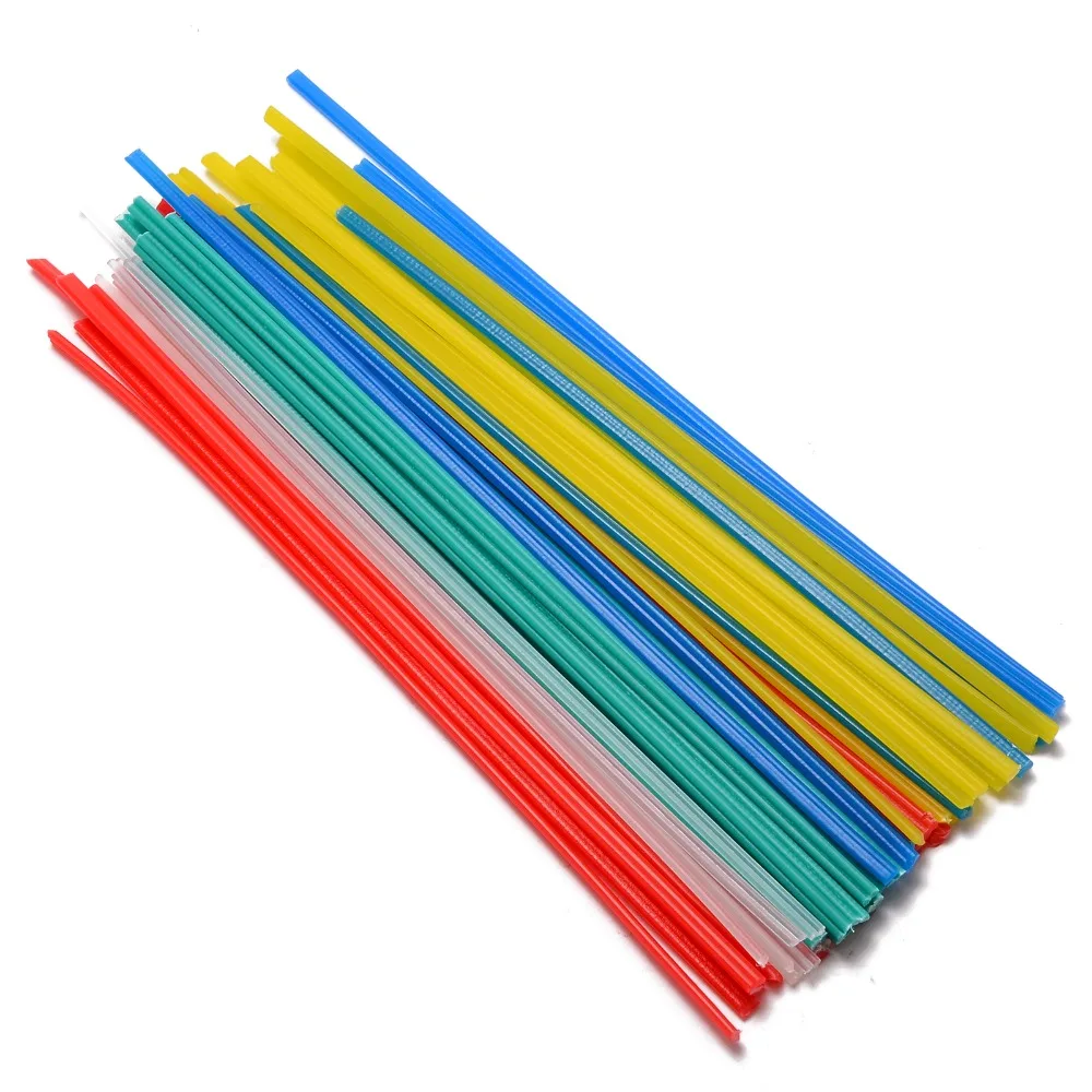 Mayitr 50 шт. 25 см пластиковые сварочные стержни 5 цветов сварочные палочки синий/белый/желтый/красный/зеленый сварочные инструменты