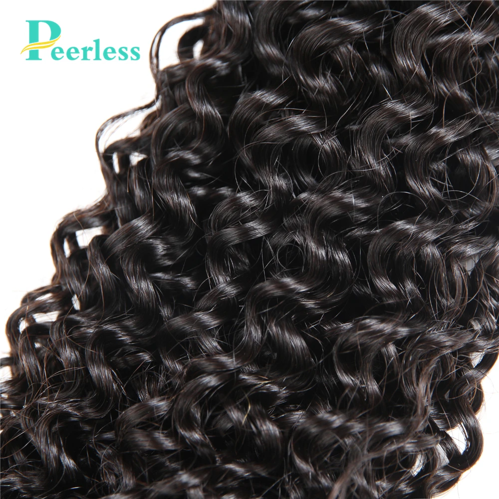 PEERLESS Virgin Hair перуанские кудрявые необработанные человеческие волосы, плетение 4 пряди 10-28 дюймов, средний коэффициент, натуральные волосы для наращивания