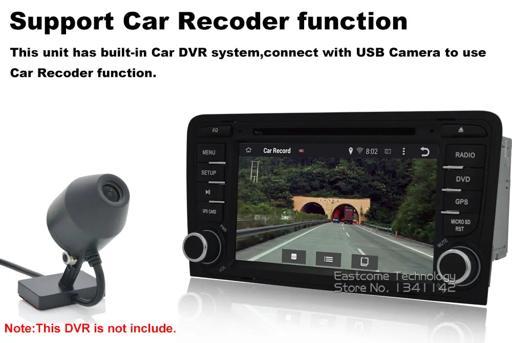 Top Pure Android 6.01 Car DVD For AUDI A3 2003 2004 2005 206 2007 2008 2009 2010 2011 R3 RS3 With Octa core GPS Radio Backup Camera 12