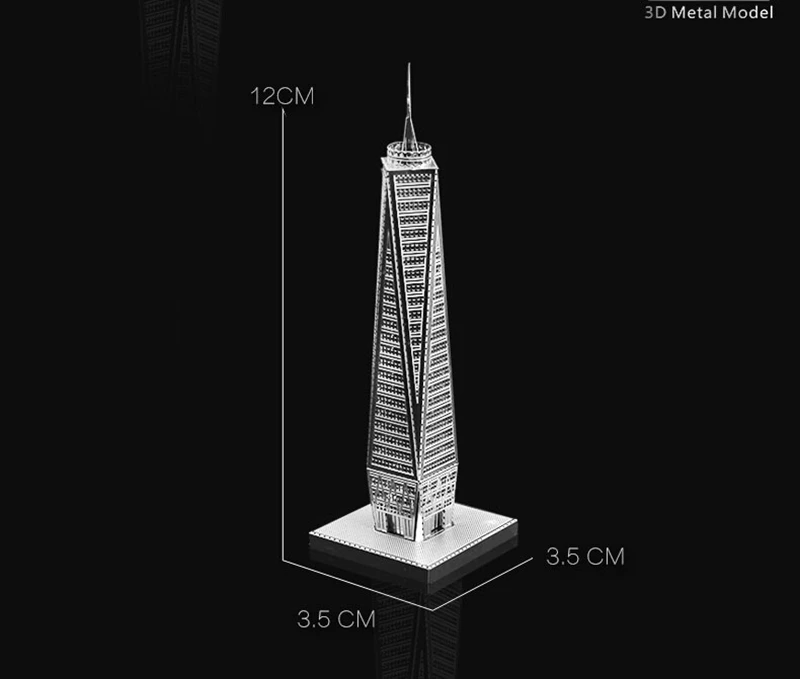 3D головоломка прецизионный металл, обрезанный лазером собора Святого Павла/большой дикий гусь пагода модель головоломки игрушки