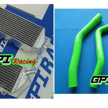 GPI алюминиевый радиатор+ зеленый шланг для Yamaha YZ450F YZF450 YZ 450F YZF 450 10 11 12 13