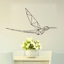 Geometric Bird Wall Stickers Vinyl Art Stickers On Wall Decorative Removable Animals Wall Decals bohemian geometric vinyl decorative wall sticker