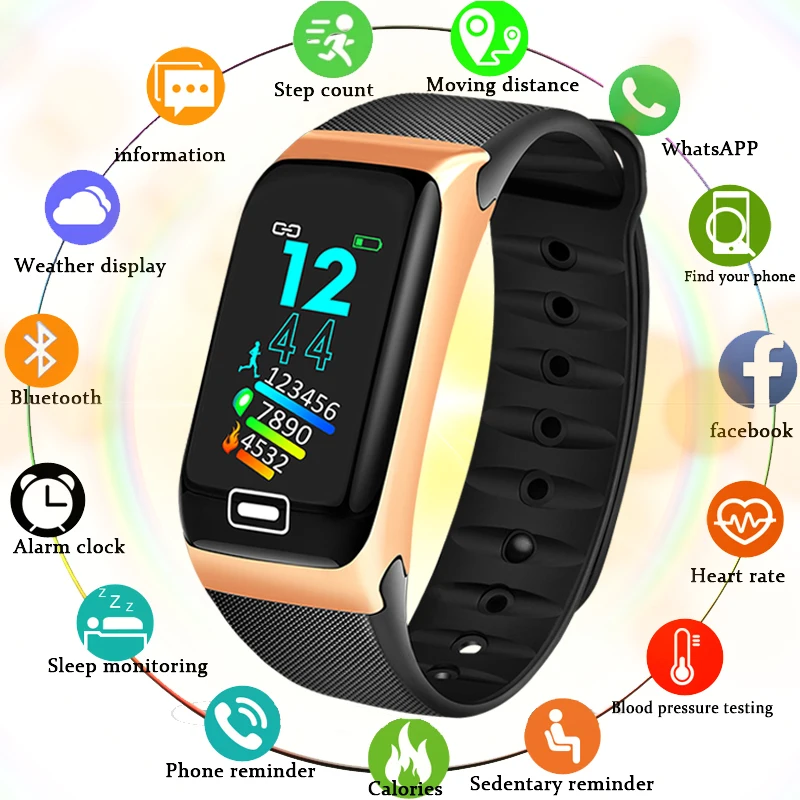 BANGWEI 2019 New Smartwatch Brand Watch Men Women Waterproof Sports Heart Rate Monitor Blood Pressure Functions Fitness tracker 