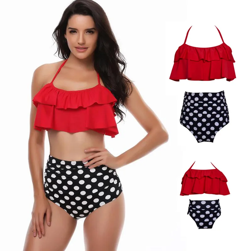 

Mother Daughter Swimwear Family look Mommy and Me Bikini Bahitng Swimsuit Brachwear Family Matching Clothes Mom Daughter Clothes