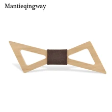 Mantieqingway деревянный галстук для мужчин ручной работы Полосатый плед деревянный галстук-бабочка галстуки для мужчин Новое поступление Бизнес Мужчины s дерево Bowtkont Cravate