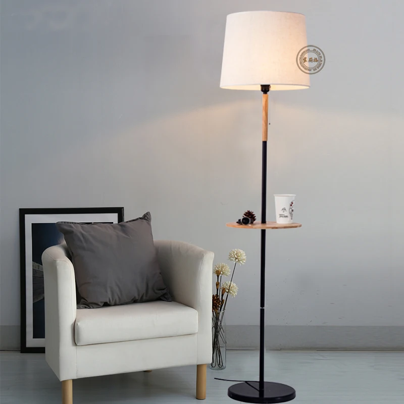 Nordic Современная Напольная Лампа новая лампа для гостиной комнаты Прикроватная тумбочка для спальни и декоративными тканевыми нашивками