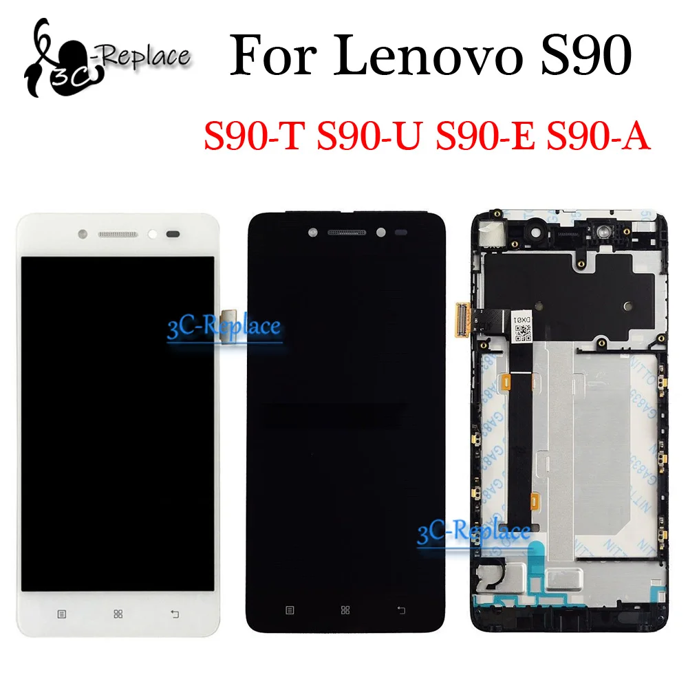 Белый/черный 5 0 дюйма для Lenovo S90 Женская яркость T S90A ЖК дисплей + цифровой