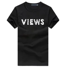 2016 summer Views letter print men’s t-shirts funny streetwear cotton casual tshirt homme hip hop fitness fashion brand clothing