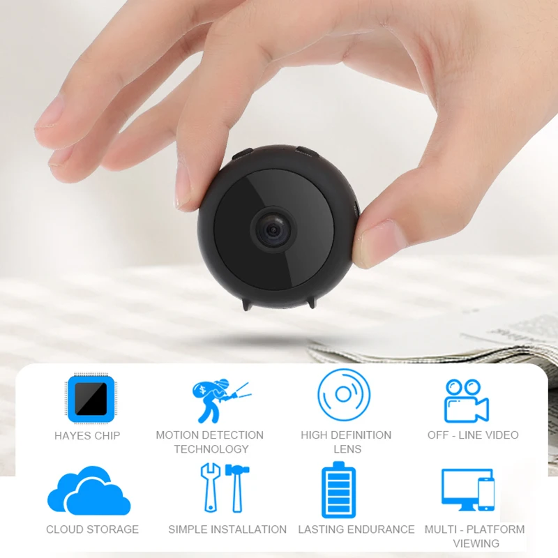 Мини-камера A11 hd 1080p Компактная Беспроводная с поддержкой Wi-Fi и ночного видения |