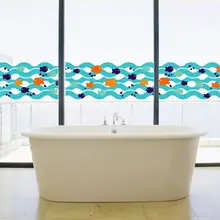 Dream home hot sale hot style blue fish kick line living room TV background wall decoration wall sticker stickers hot sale welcome sweet home wall sticker for living room