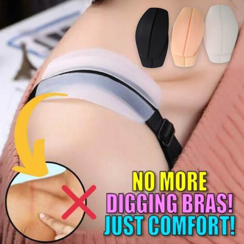 

3 Pairs Non-slip Bra Strap Pad Cushion Silicone Shoulder Pad Soft Strap Holder can CSV