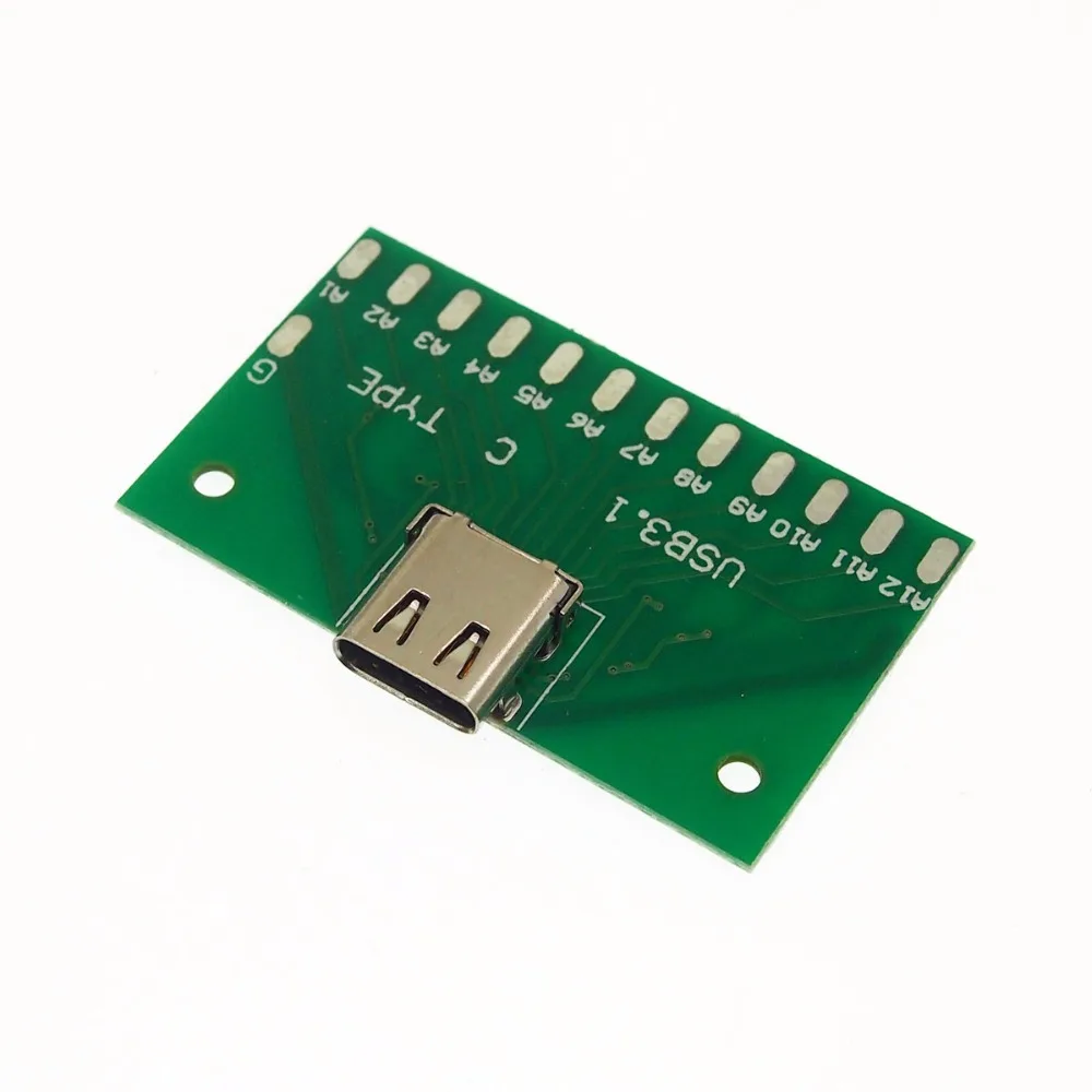5 шт./лот три модели usb 3.1 type c разъем Женская тестовая плата USB3.1 женская с печатной