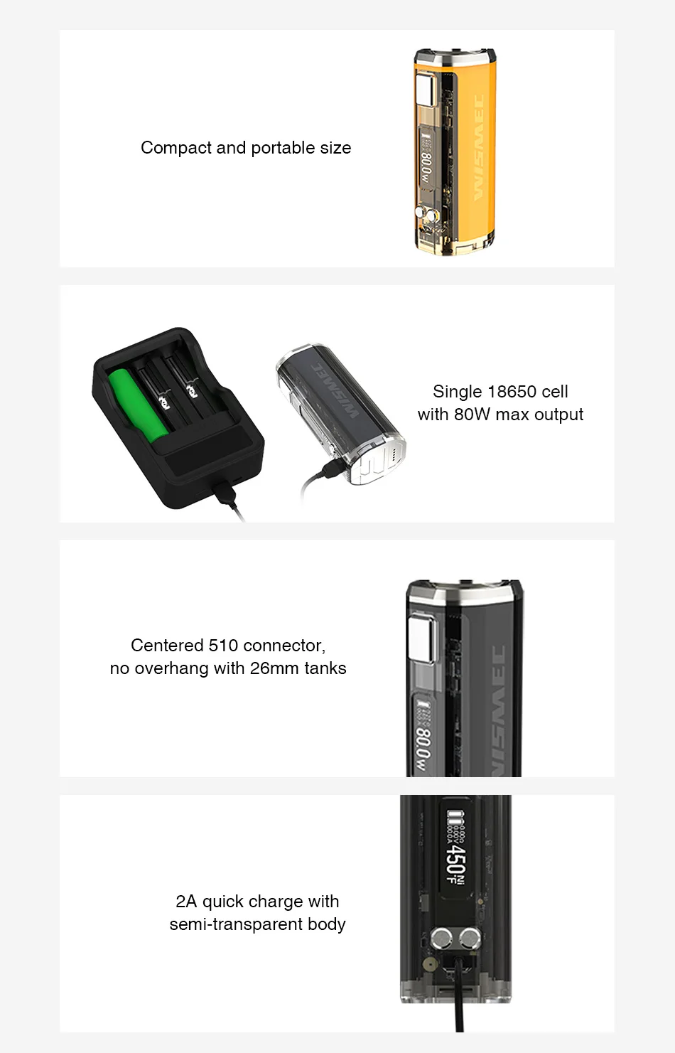 WISMEC SINUOUS V80 TC Box MOD