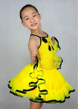 

2016 Rushed Vestidos Girl Dress Free Shippingchild Leotard Evening Dress Princess Child Costume Female Latin Dance Clothes 8019