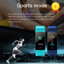 Цветной 0,96 дюймовый сенсорный экран монитор сердечного ритма кровяное давление фитнес-трекер умный браслет для девочек и мальчиков