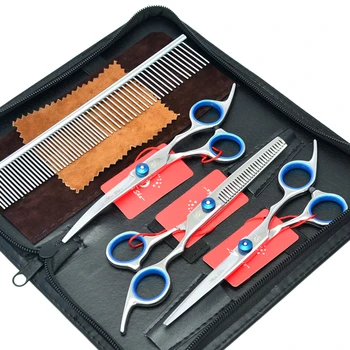 

Meisha 7 inch Pet Curved Cutting Grooming Scissors Japan 440c 6.5 inch Thinning Shears Gommer Styling Tool HB0035