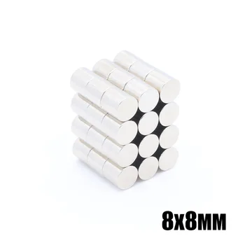 

100Pcs 8x8 mm Mini Small N35 Magnet 8x8 mm Neodymium Magnet Permanent NdFeB Super Strong Powerful Magn 8x8 mm
