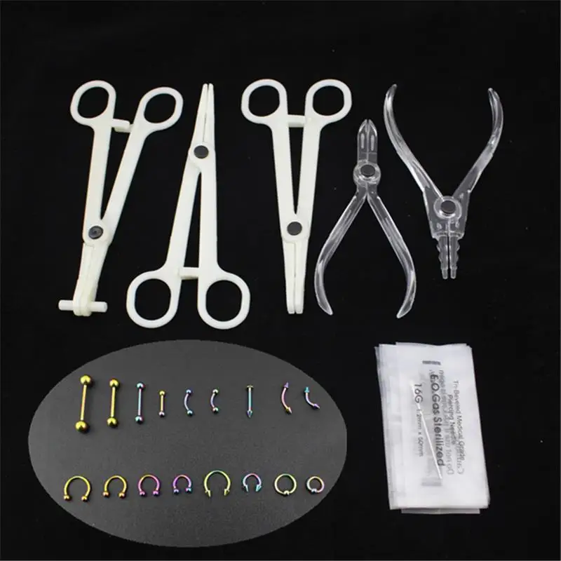 Buy 42Pcs Body Piercing Supplies Tools Pliers Forceps