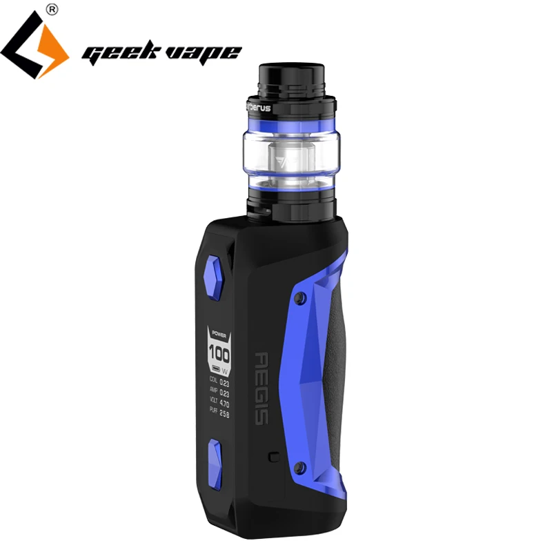  Original Geekvape Aegis Solo Kit 100W Vape Electronic Cigarette Mod with Cerberus Tank 5.5ml Vapori