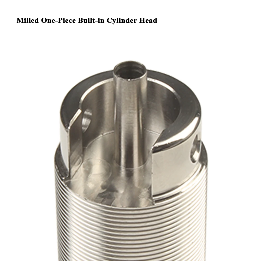 SHS Tune Up Kit Steel CNC Milled One-Piece Solid Cylinder Integrated Cylinder Head Piston Head M4 Nozzle Airsoft Paintball Game