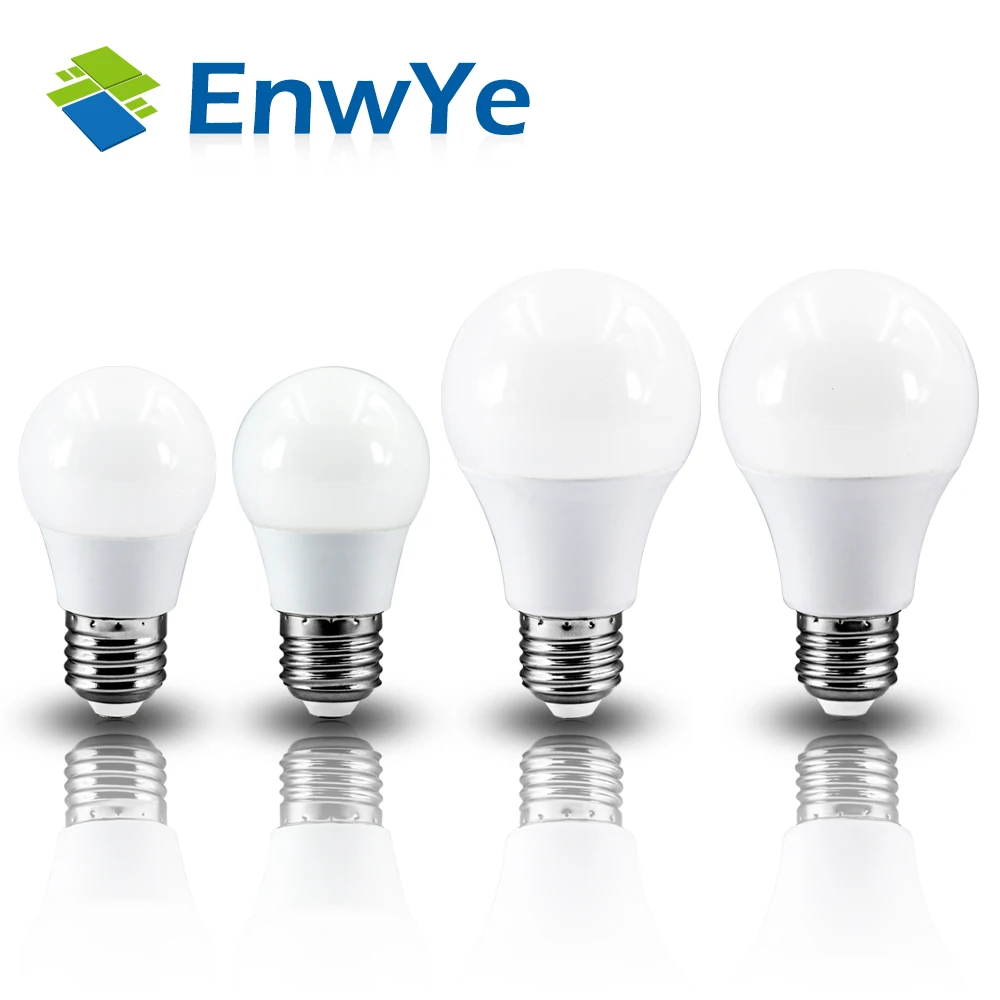 

EnwYe LED Bulb 3W 6W 9W 12W 15W 18W 20W 24W 220V E27 LED Plastic aluminum bulb Cold White/Warm White Lamp