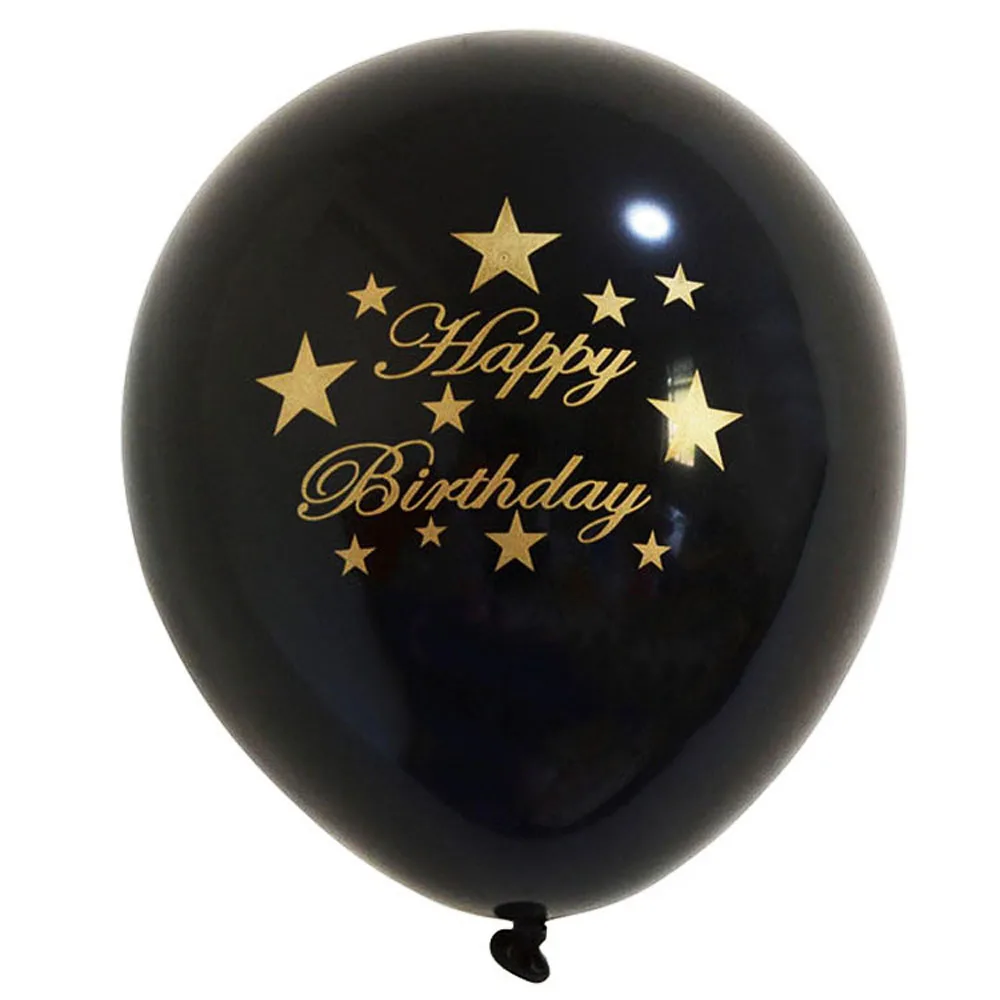 10 шт золотые черные 12 дюймовые латексные шары с номером 30th 40th 50th 60th С Днем