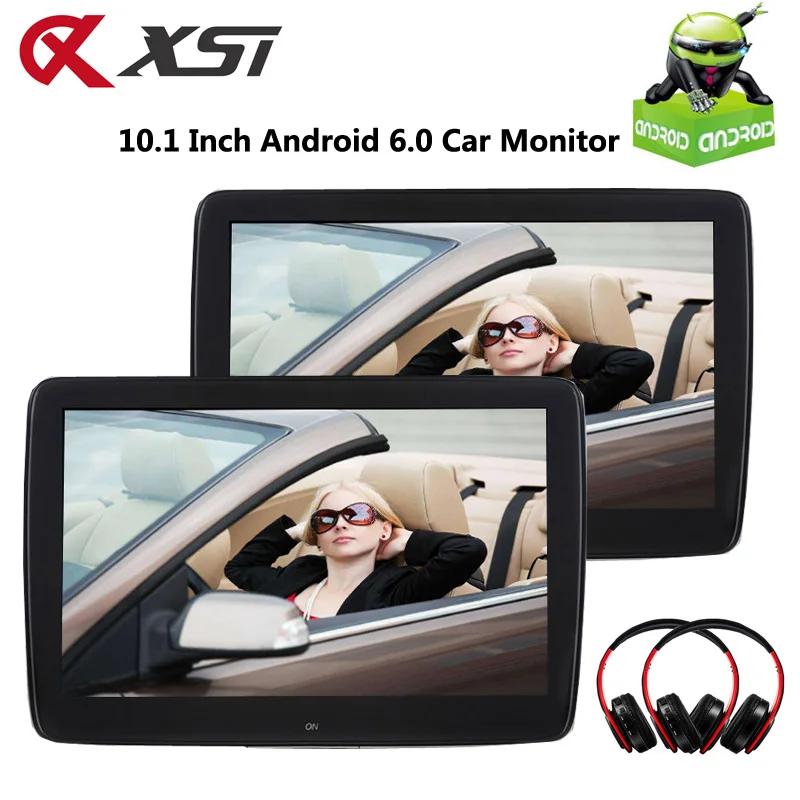 

XST 2PCS 10.1 Inch Android 6.0 Car Headrest Monitor IPS Touch Screen HD 1080P MP5 Video Player WIFI/USB/SD/FM /Bluetooth/Speaker